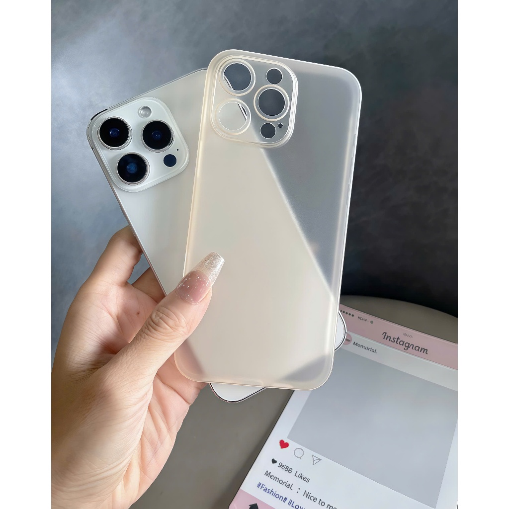[L2] Ốp lụa nhám  siêu mỏng, chống bám vân, chống ố bảo vệ camera dành cho iphone 17 16 15 14 13 12 pro promax plus