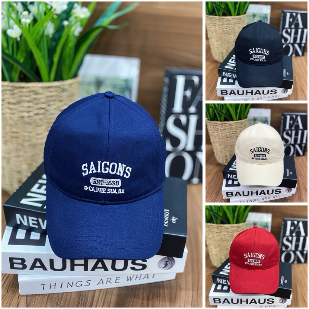 Mũ kết kaki logo saigon - Nón lưỡi trai from mềm unisex thời trang nam nữ cá tính
