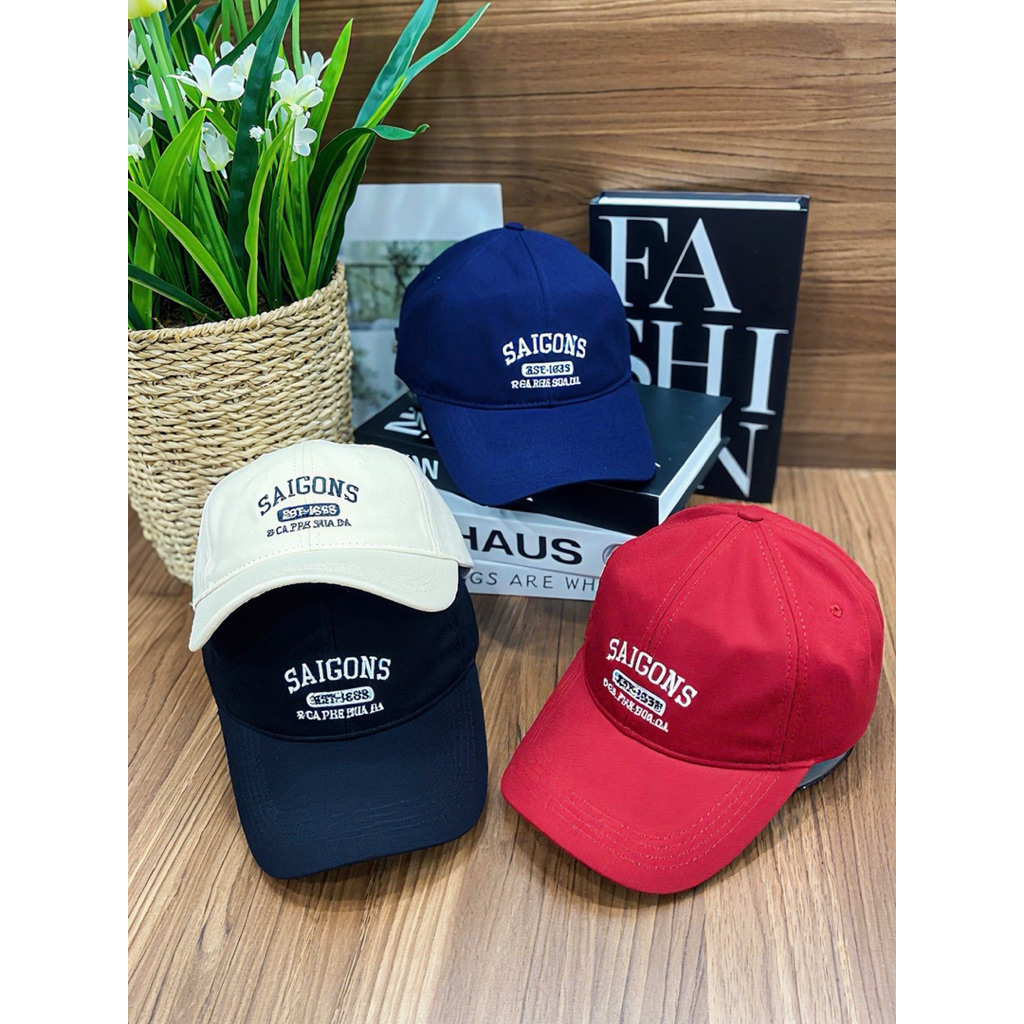 Mũ kết kaki logo saigon - Nón lưỡi trai from mềm unisex thời trang nam nữ cá tính