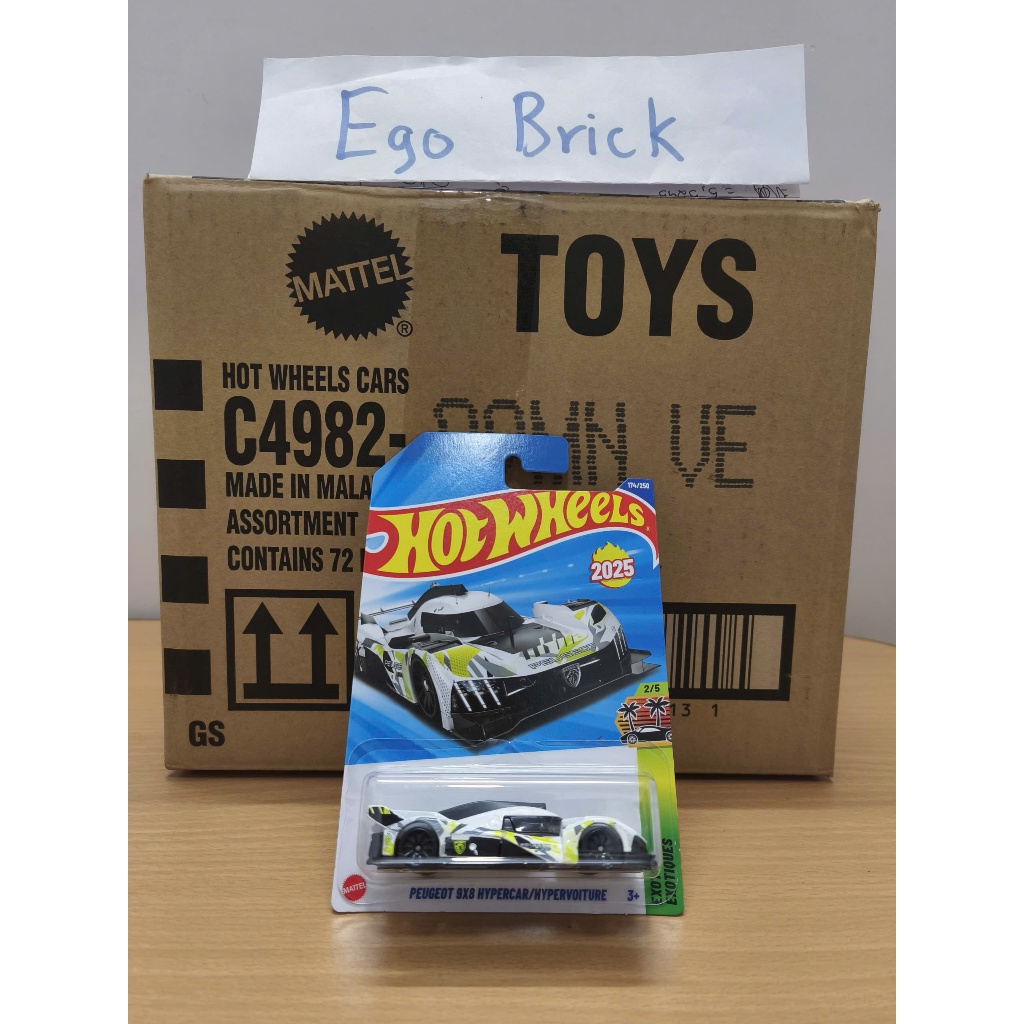 Hot Wheels Peugeot 9X8 Hypercar 1:64 – Edición HW Exotics 2/5 Con Licencia Oficial Mattel 2025 | Regalo Para Coleccionistas