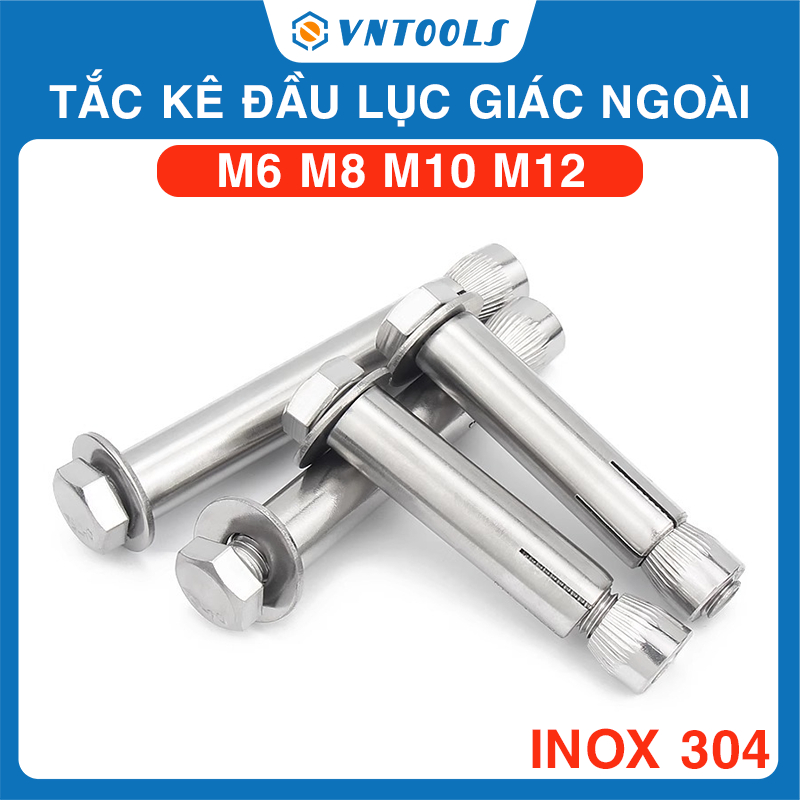 Tắc Kê Nở Đầu Lục Giác Ngoài Inox 304, Lắp Đặt Kết Cấu, Khung Giàn ...
