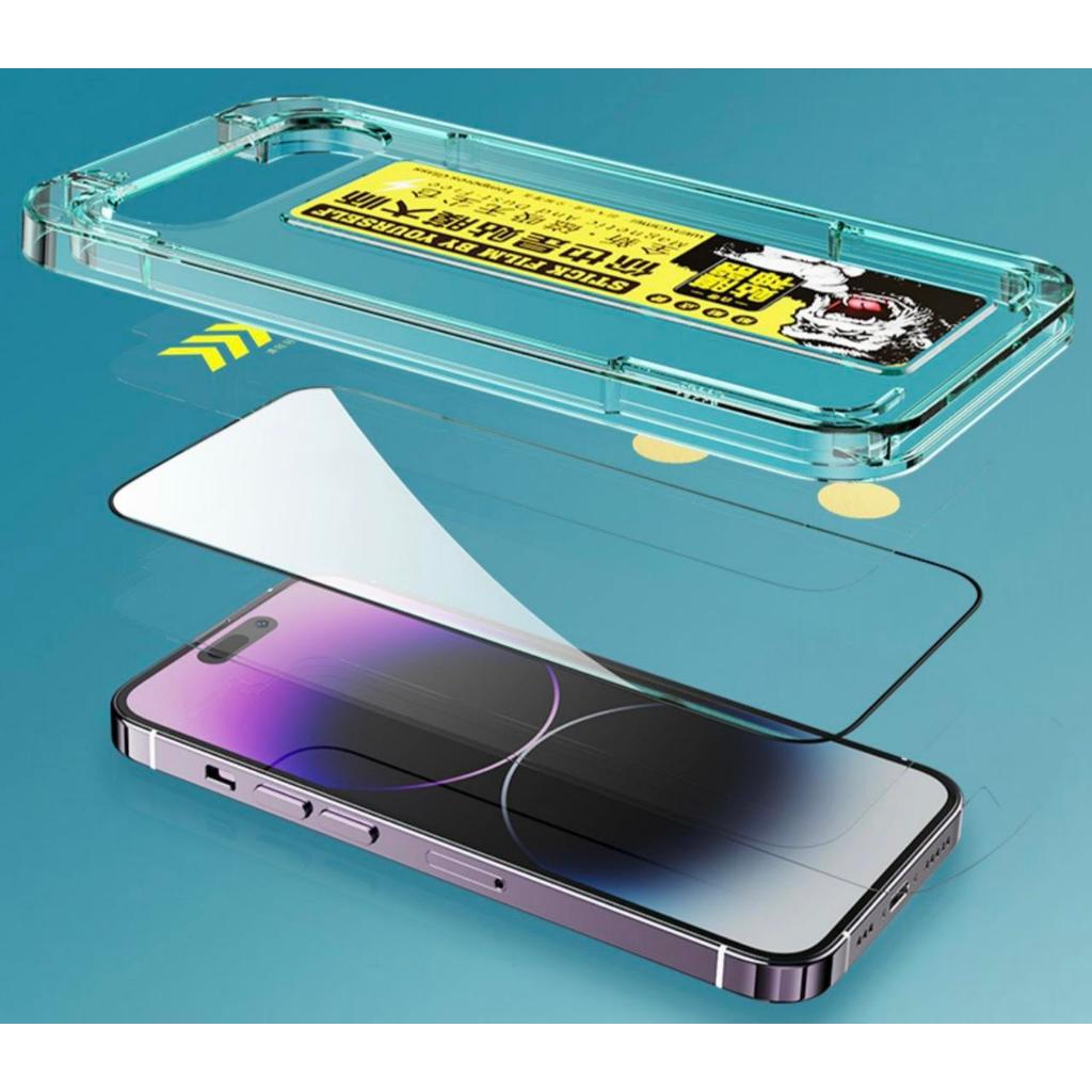 Kính Cường Lực kèm khung tự dán chống bụi màng loa cho IP X/Xs/XsMax/11/12/13/14/15/16/17/pro/plus/promax/air WTP
