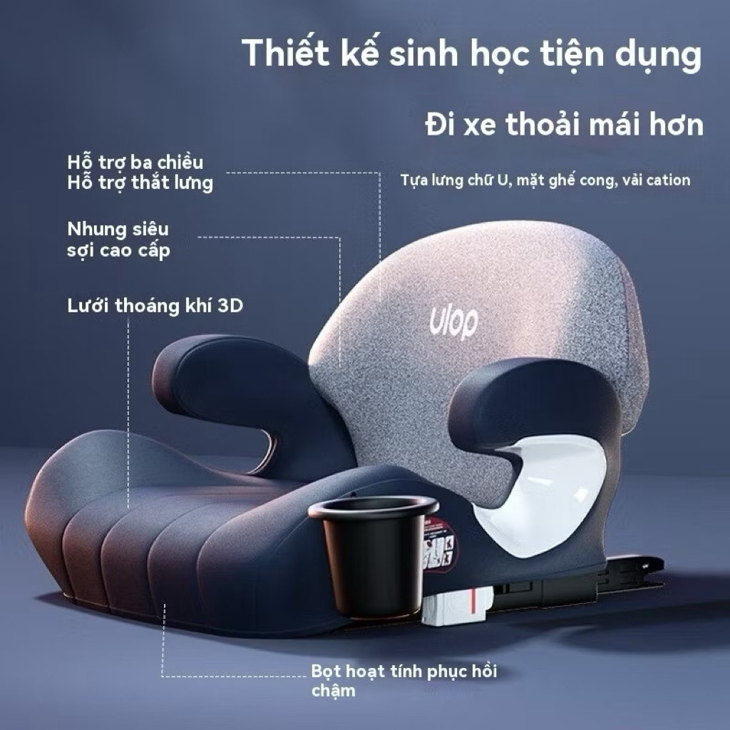 [ CÓ SẴN ] Ghế ngồi ô tô cho bé 4 đến 12 tuổi ULOP có ISOFIX cố định, an toàn,thoải mái tiết kiệm diện tích