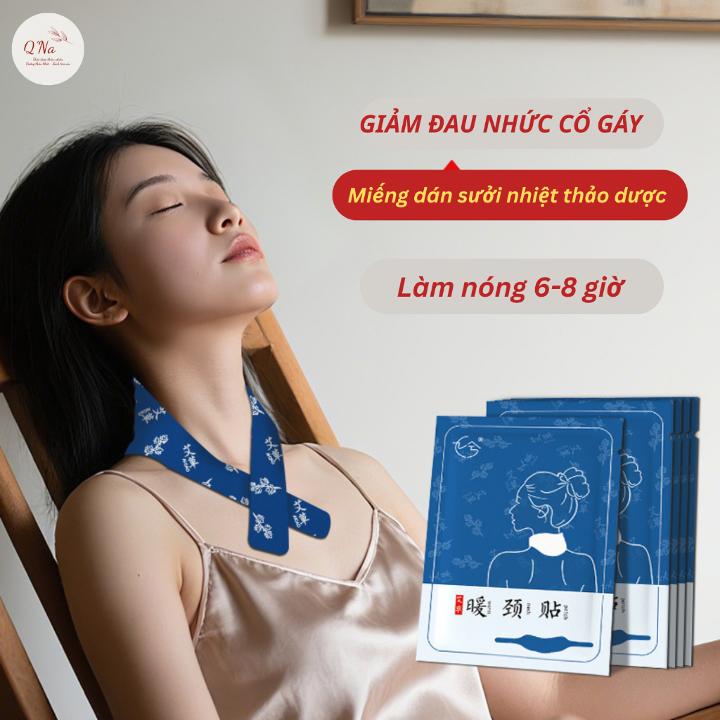 Miếng dán sưởi nhiệt thảo dược giảm đau nhức mỏi cổ gáy, phòng ngừa thoái hóa cột sống cổ