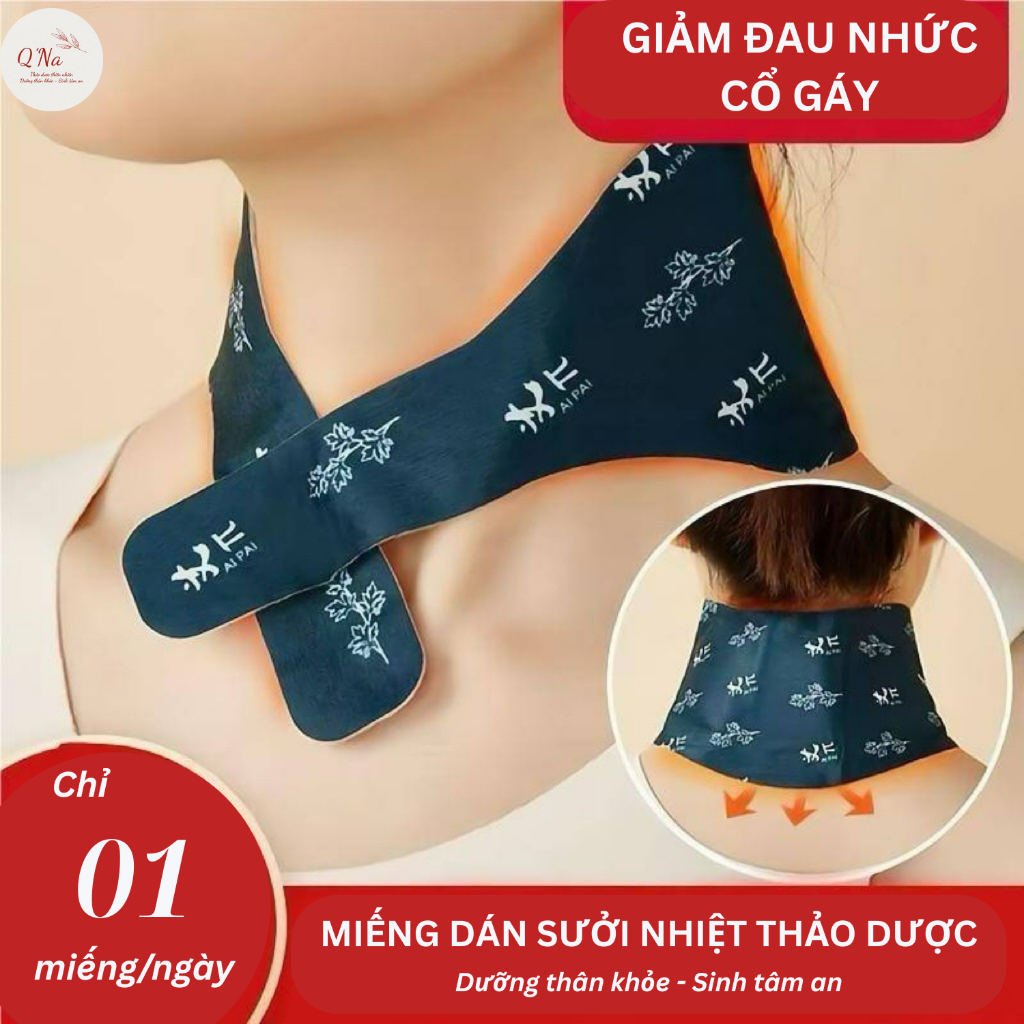 Miếng dán sưởi nhiệt thảo dược giảm đau nhức mỏi cổ gáy, phòng ngừa thoái hóa cột sống cổ