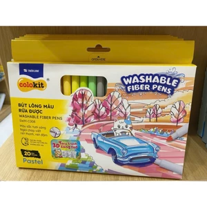 Bút lông Thiên Long 20 màu Pastel Fiber Pen SWM-C008 - màu rửa được