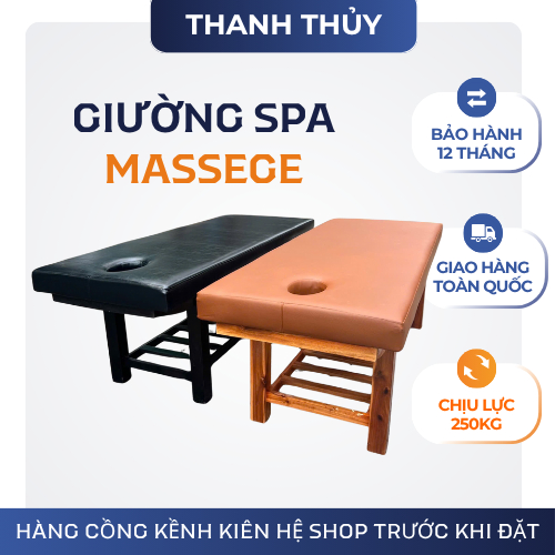 Giường Massage Spa Gỗ Có Lỗ Thở – Đệm Simili Chống Thấm, Giường Xoa Bóp Bấm Huyệt Cao Cấp.