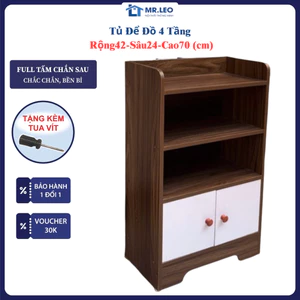 Tủ đầu giường - Kệ để đồ có khóa an toàn gỗ MDF thiết kế sang trọng, tiện ích- Tặng kèm tua vít