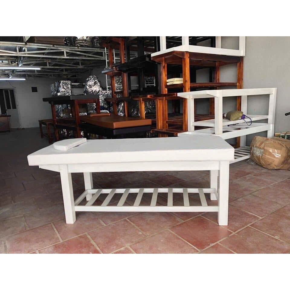 Giường Massage Spa Gỗ Có Lỗ Thở – Đệm Simili Chống Thấm, Giường Xoa Bóp Bấm Huyệt Cao Cấp.