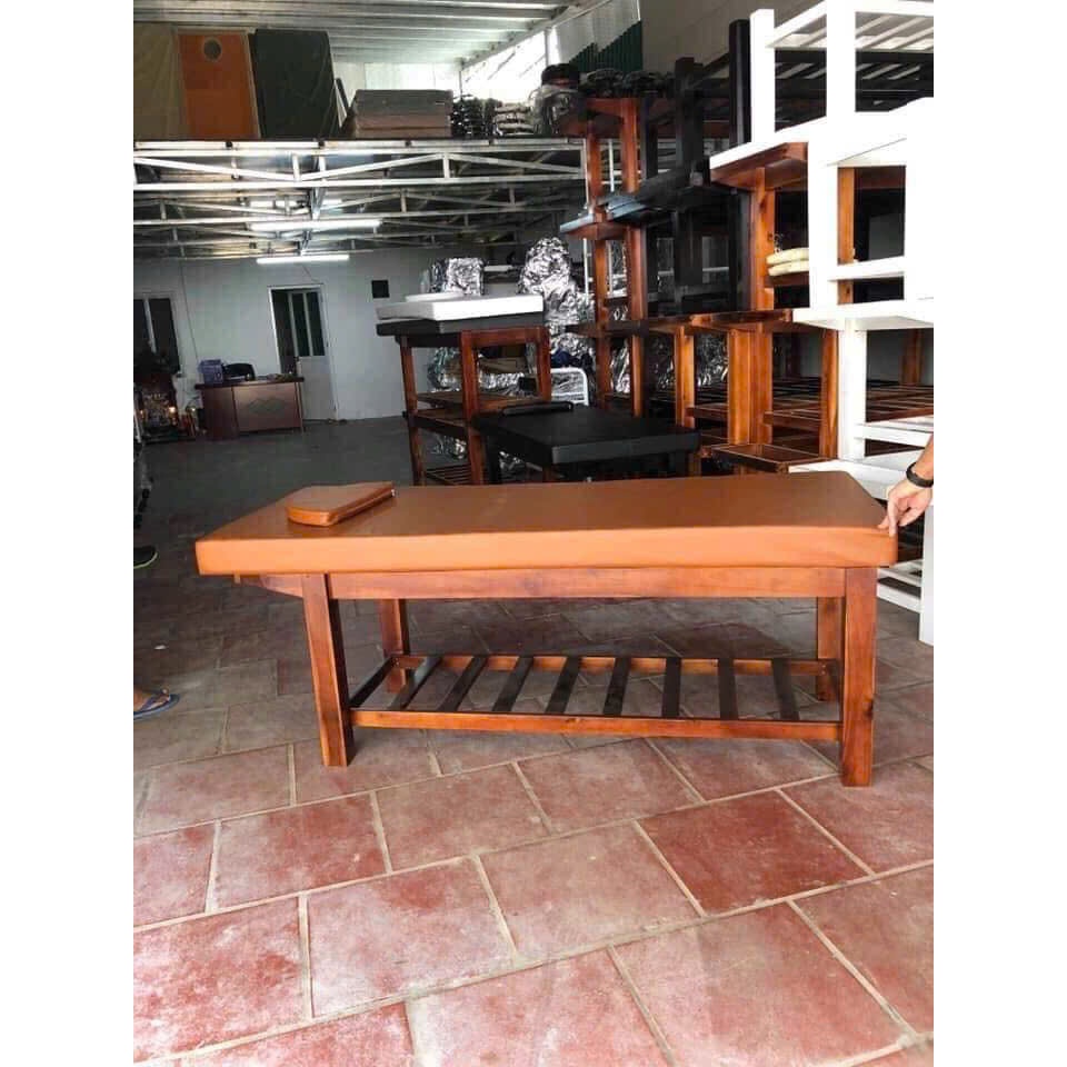 Giường Massage Spa Gỗ Có Lỗ Thở – Đệm Simili Chống Thấm, Giường Xoa Bóp Bấm Huyệt Cao Cấp.