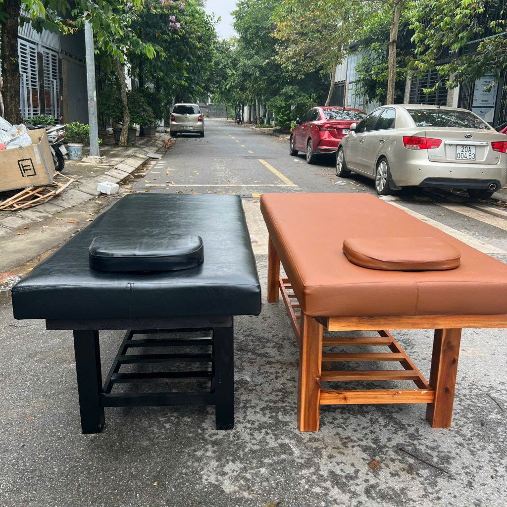 Giường Massage Spa Gỗ Có Lỗ Thở – Đệm Simili Chống Thấm, Giường Xoa Bóp Bấm Huyệt Cao Cấp.