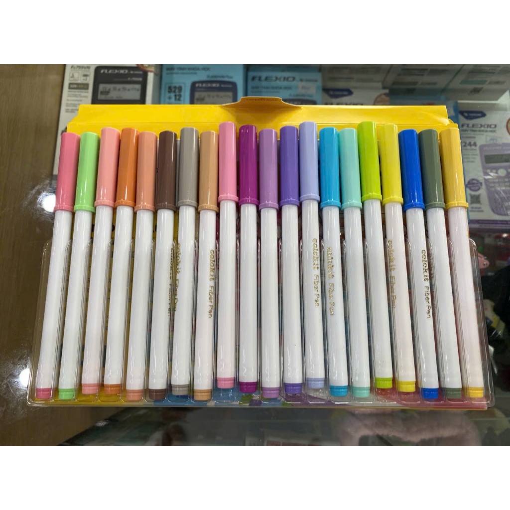 Bút lông Thiên Long 20 màu Pastel Fiber Pen SWM-C008 - màu rửa được