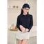 DELIZ - Áo len dài tay cổ bẻ phối cúc kiểu polo dáng trơn basic chất len lông thỏ dày ấm áp AL73