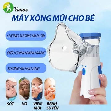 Yunos Máy Xông Mũi Họng Cao Cấp Cho Bé Công Nghệ Nhật Bản - Máy Khí Dung Xông Mũi Họng Cầm Tay Giúp Vệ Sinh Mũi Họng