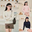 DELIZ - Áo len dài tay cổ bẻ phối cúc kiểu polo dáng trơn basic chất len lông thỏ dày ấm áp AL73
