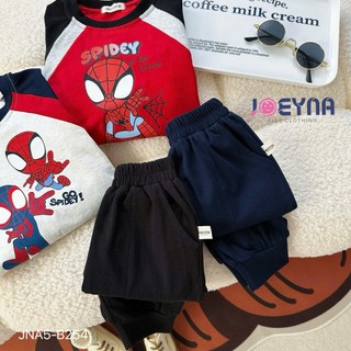 Bộ Cotton Dài Tay Bé Trai siêu nhân Spider Man Ngộ Nghĩnh - Chất Liệu Cao Cấp, mềm mại