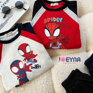 Bộ Cotton Dài Tay Bé Trai siêu nhân Spider Man Ngộ Nghĩnh - Chất Liệu Cao Cấp, mềm mại