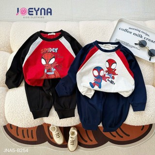 Bộ Cotton Dài Tay Bé Trai siêu nhân Spider Man Ngộ Nghĩnh - Chất Liệu Cao Cấp, mềm mại
