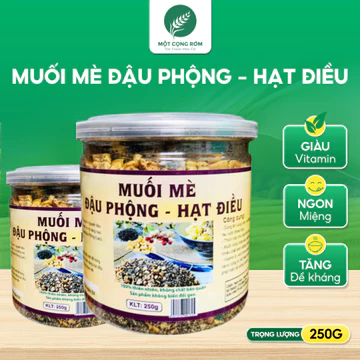 Muối Vừng, Muối Mè Đặc Biệt Hạt Điều, Hạnh Nhân 250/500g - Ăn Kiêng Eatclean, Ăn Chay, Tốt Cho Sức Khỏe | Một Cọng Rơm