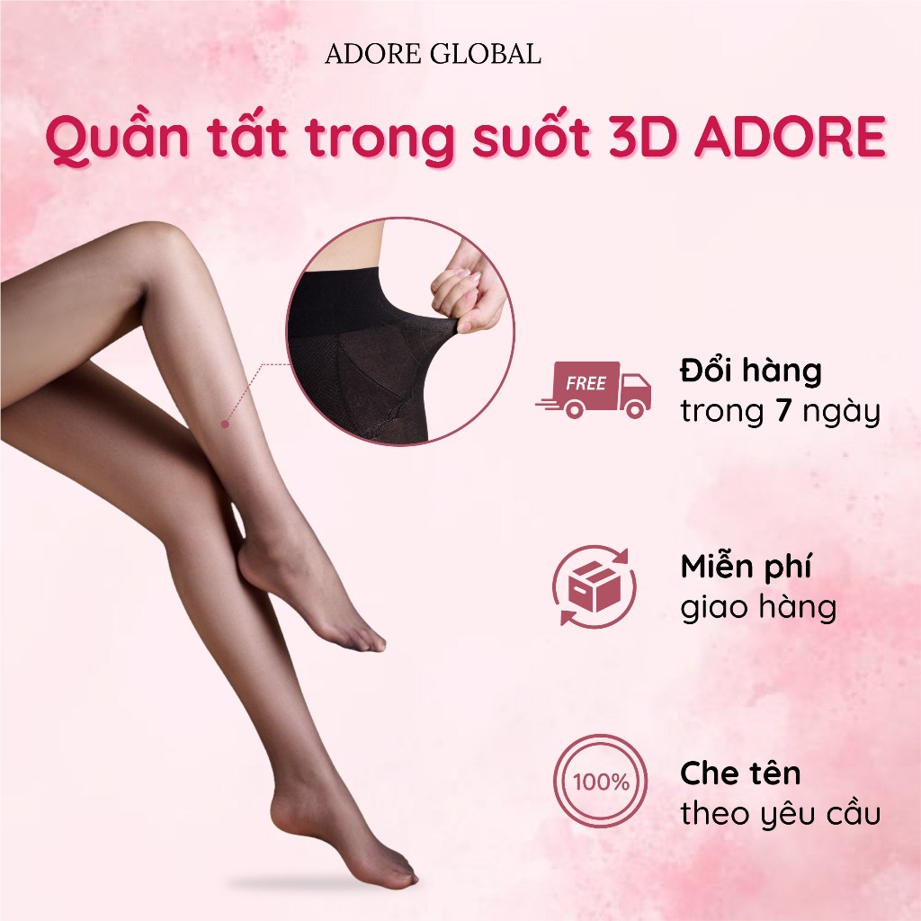 Quần Tất Siêu Tàng Hình, Chống Xước Adore S1002 Siêu Mỏng Trong Suốt Không Lộ Viền - Adore Global