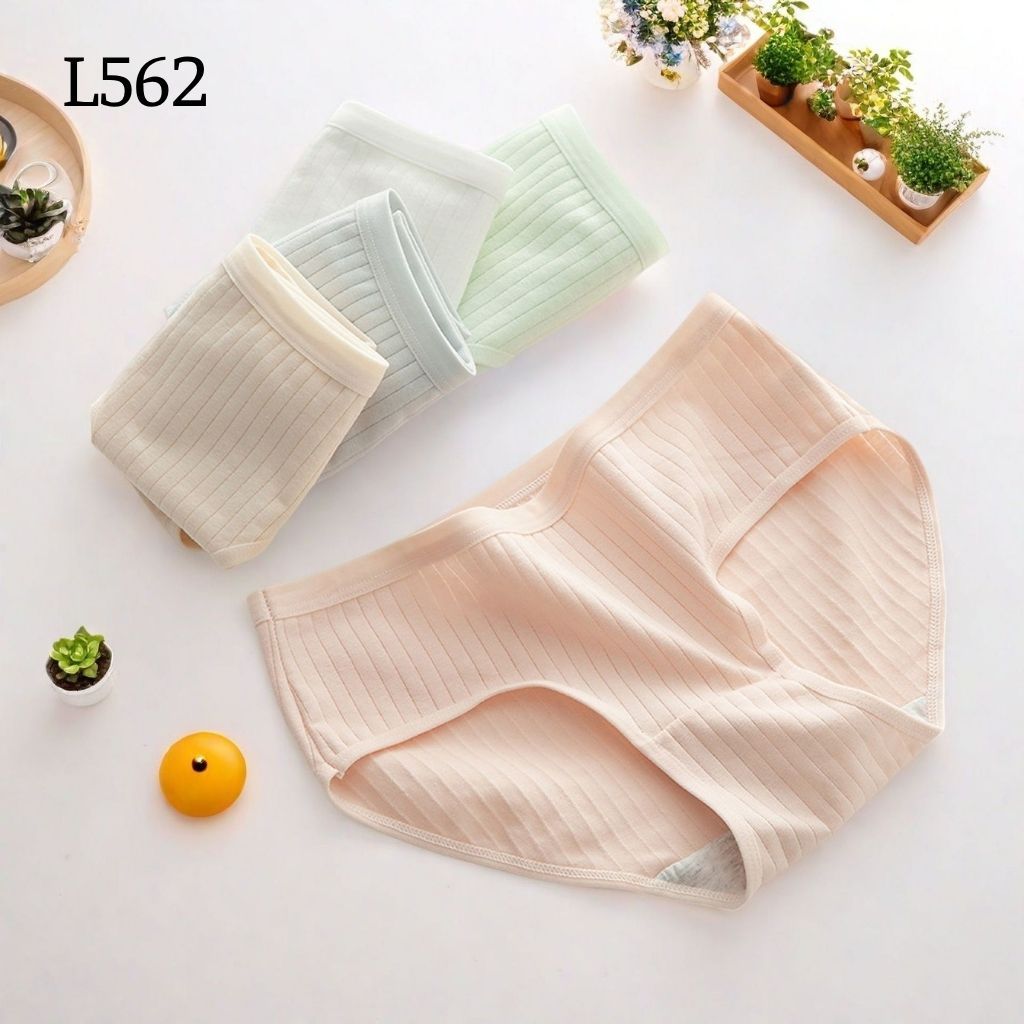 Quần lót nữ cotton kháng khuẩn khử mùi Quần chíp nữ kẻ sọc cạp vừa tôn dáng gợi cảm DEVARI L562