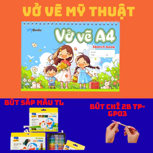 Vở Vẽ A4 Học Sinh, giấy mịn chống lem 40 trang -Nhiều Màu sắc Cho Bé Vẽ Tranh Tô Màu Sáp Bút Chì Màu