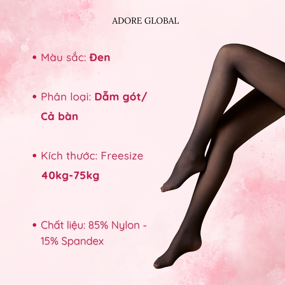 Quần Tất ADORE 6D Nữ Màu Đen Lót Nỉ Giữ Nhiệt Che Khuyết Điểm Thon Gọn Chân 200gr T1002