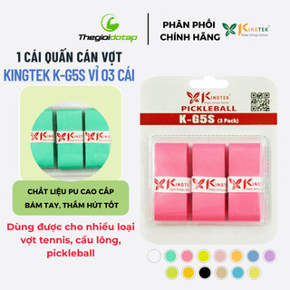 [3 CÁI]Quấn Cán Vợt KINGTEK Quấn Cán Tennis Cầu Lông Pickleball Thấm Hút Mồ Hôi Bám Tay thegioidotap