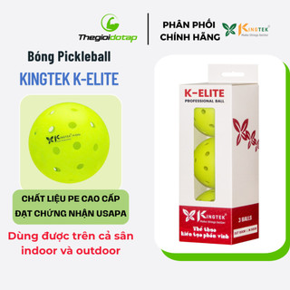 Bóng Pickleball Thi Đấu Kingtek, Hộp 3 Quả Chuẩn Thi Đấu Và Tập Luyện, Chứng Nhận USAPA thegioidotap