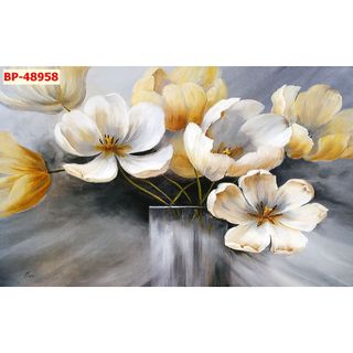Tranh hoa vải lụa in Dán tường 3D, Tranh khổ lớn 2x2m5,tranh hoa giả nổi hot LL