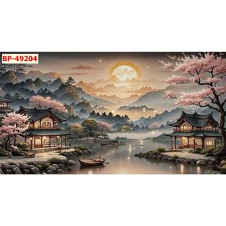 Tranh hoa vải lụa in Dán tường 3D, Tranh khổ lớn 2x2m5,tranh hoa giả nổi hot LL
