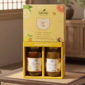 SET TRÀ GỪNG + THANH YÊN MẬT ONG HANTAE HÀN QUỐC, KỀM TÚI-HỘP QUÀ CAO CẤP