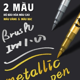 Set 12 bút viết thiệp cưới – Bút nhũ kim tuyến, bút vàng bạc ngòi 1-5mm viết sắt & thủy tinh bền màu