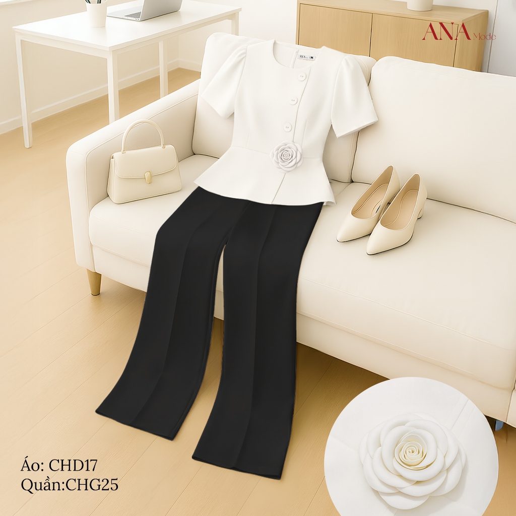 Set Quà Tặng Mẹ Ý Nghĩa Thương Hiệu ANA Mode (Áo CHD17 + Quần CHG25 kèm hộp quà)