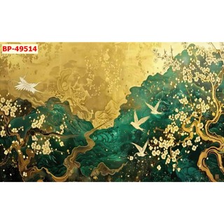 Tranh sơn thuỷ hữu tình ,tranh 3d vải lụa canvas dán tường KHỔ LỚN 2MX2M5 LL