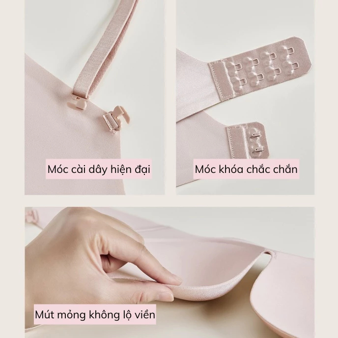 Áo Lót Su Lụa Dây Chéo Sau Adore AD004 - Gom Ngực Tự Nhiên, Không Gọng ADORE GLOBAL