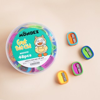 Combo 10 Gọt Bút Chì Mini Mondez Nhiều Màu Sắc, Chuốt Bút Chì Chất liệu ABS Bền Bỉ, Lưỡi Dao Không Bị Han Rỉ