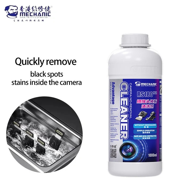Nước rửa camera MECHANIC RS180 MAX 1000ml vệ sinh cụm camera và bề mặt quang học điện thoại