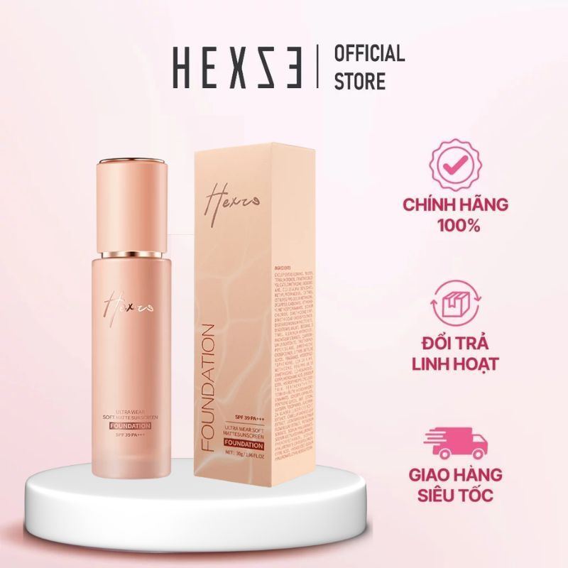 Kem nền lâu trôi SPF39 PA+++ 30ml, che khuyết điểm cao, nền bền màu,tự nhiên