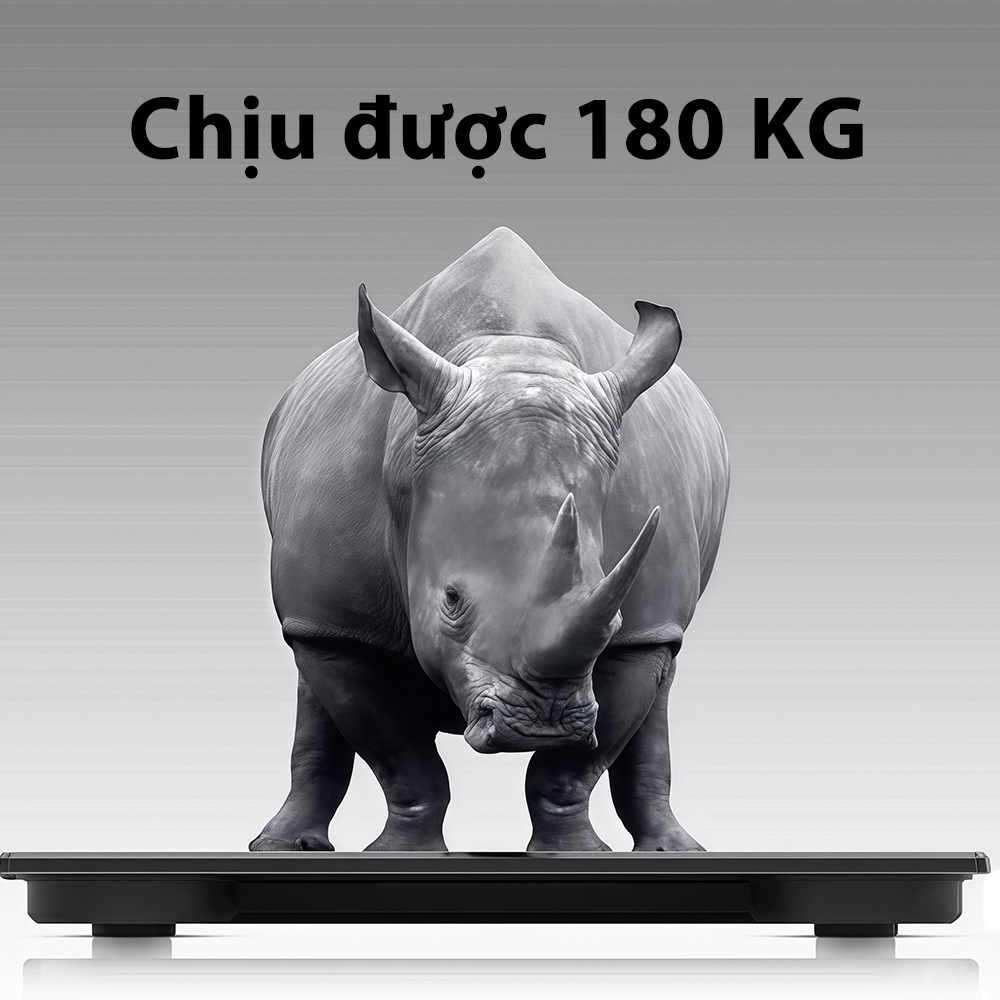 Cân Điện Tử Sức Khỏe Deli Chịu Tải 180kg Màn Hình LED Mặt Kính Cường Lực