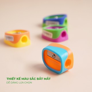 Combo 10 Gọt Bút Chì Mini Mondez Nhiều Màu Sắc, Chuốt Bút Chì Chất liệu ABS Bền Bỉ, Lưỡi Dao Không Bị Han Rỉ