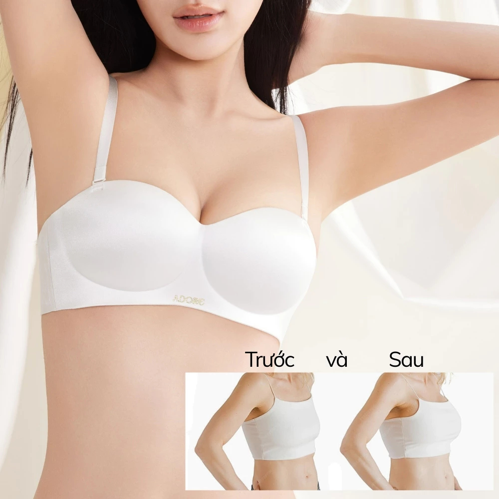 Áo Lót Su Lụa Cúp Ngang ADORE AD003 - Không Gọng, Tôn Dáng, Quả Tròn Định Hình Vòng 1 ADORE GLOBAL