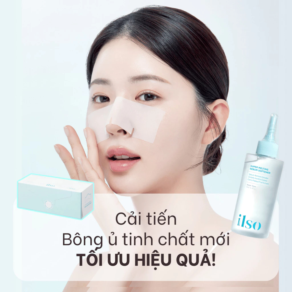 [HÀNG TẶNG KÈM TRONG SET KHÔNG BÁN LẺ] Bông Tẩy Trang Ilso Chất Liệu Cotton Hộp 40pcs