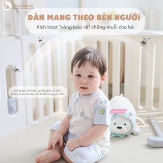 M&B (15 miếng) Miếng dán chống muỗi, chống côn trùng với tinh dầu bạc hà, khung diệp tự nhiên an toàn bảo vệ bé
