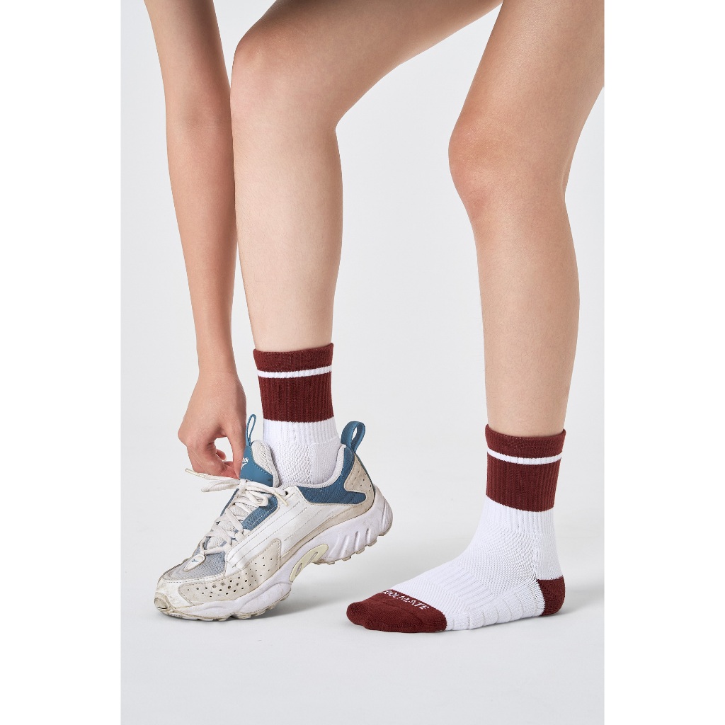 [MUA 2 GIẢM 5%]Tất Pickleball Cổ Trung Colorblock Crew Coolmate