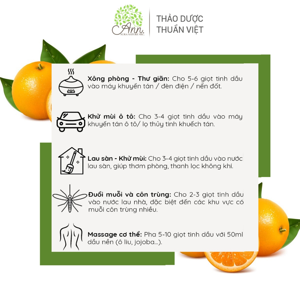 Lọ Tinh Dầu Tiêu Chuẩn - tinh dầu cam ngọt