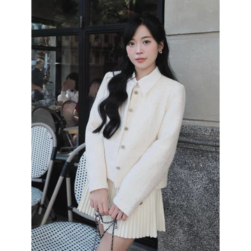 COBE Áo khoác dạ nữ, Áo dạ Tweed nữ thiết kế form vừa, Áo Dạ nữ Bohee Tweed có đệm vai thiết kế by TeamCob