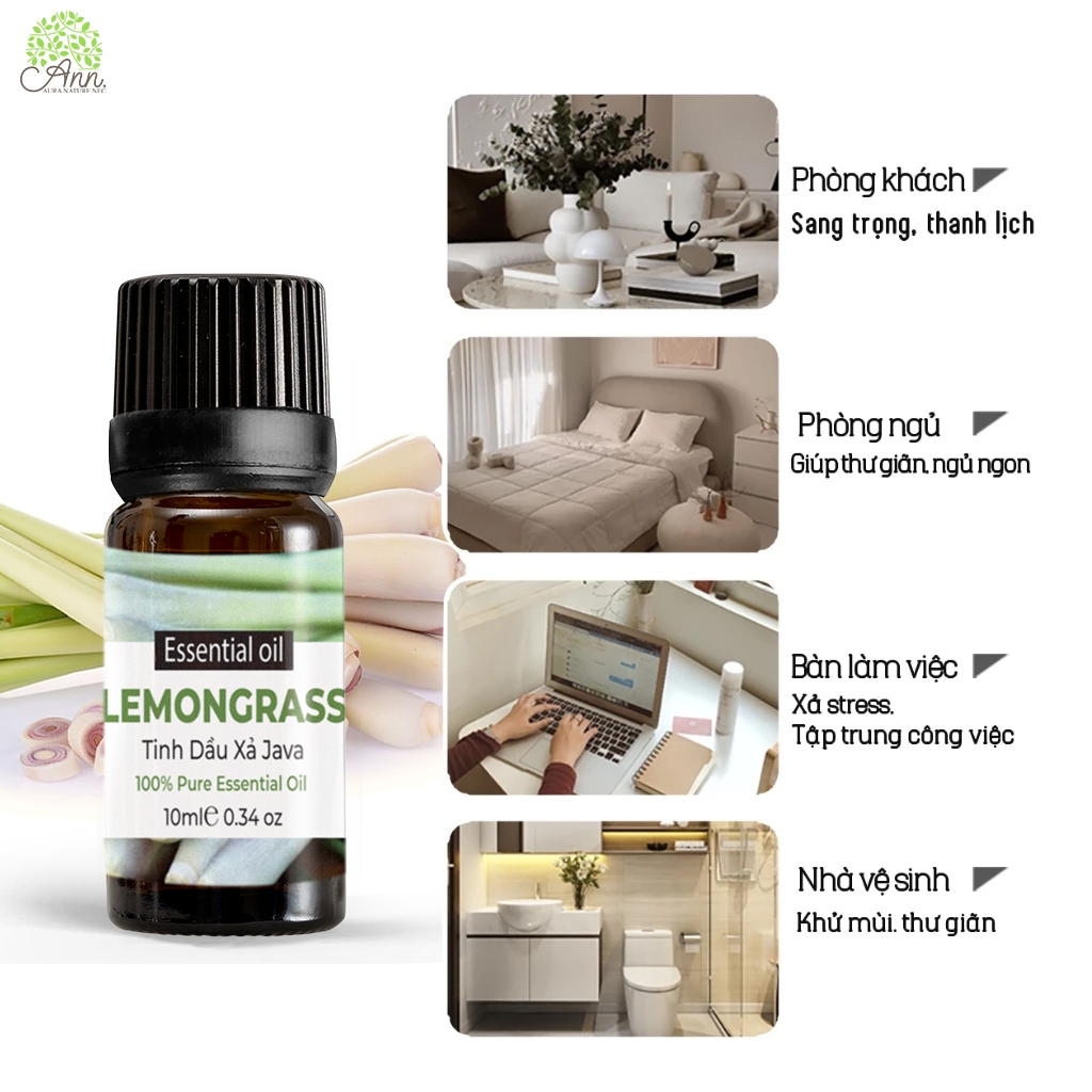 Lọ Tinh Dầu Tiêu Chuẩn - tinh dầu sả java nguyên chất