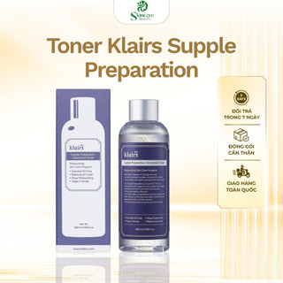 Toner Klairs Supple Preparation – Toner Dưỡng Ẩm, Cân Bằng Da, Phù Hợp Mọi Loại Da (Tặng 1 Mặt Nạ Hoa Quả Bất Kỳ)