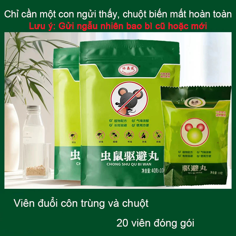 VIÊN ĐUỔI CHUỘT SIÊU MẠNH Hiệu Quả Bảo Vệ Liên Tục 1 Năm - Thành Phần Tự Nhiên, An Toàn Tuyệt Đối Cho Nhà Bếp, Kho Chứa